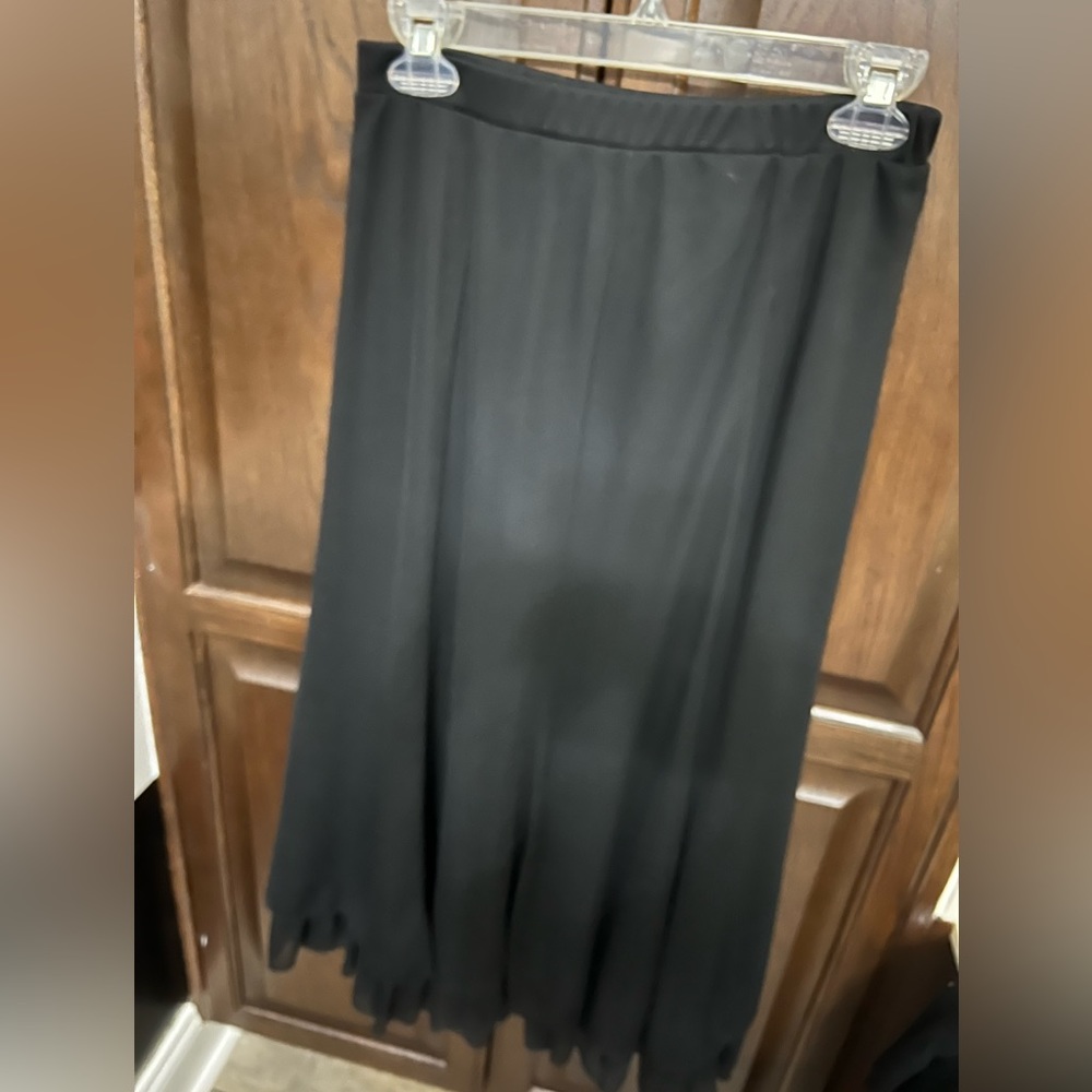 Dressy midi length skirt.